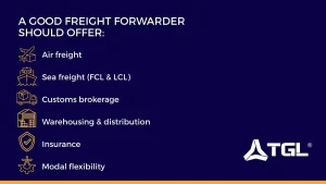 A good freight forwarder should offer
