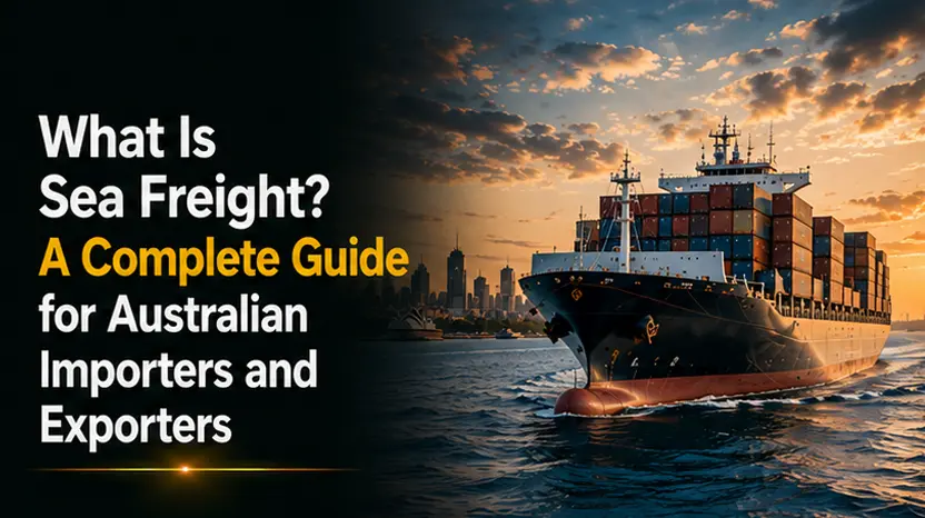 Container ship transporting sea freight for Australian importers and exporters